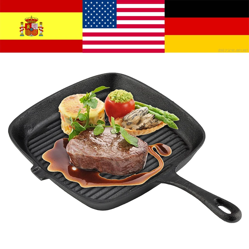 Cast Iron Steak Frying Pan Breakfast Frying Eggs Food Meals Gas Induction Cooker Cooking Pot Kitchen Cookware
Cast Iron Steak Frying Pan Breakfast Frying Eggs Food Meals Gas Induction Cooker Cooking Pot Kitchen Cookware