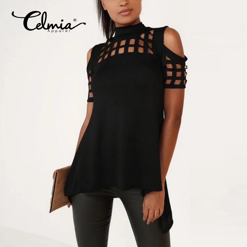 2019 Women Summer Turtleneck Off Shoulder Blouse Sexy Back Split Hollow Out Tops Shirts Casual Short Sleeve Blusas Plus Size
2019 Women Summer Turtleneck Off Shoulder Blouse Sexy Back Split Hollow Out Tops Shirts Casual Short Sleeve Blusas Plus Size