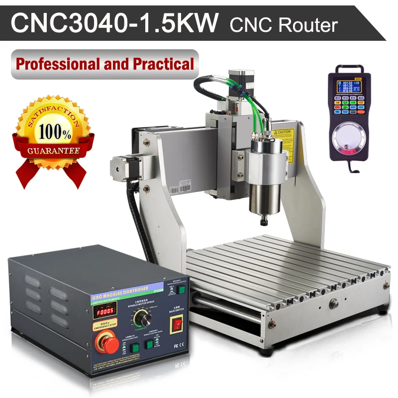 CNC Router CNC3040 3-Axis 1.5KW 110V/220V Engraving Milling Machine With Hand wheel
CNC Router CNC3040 3-Axis 1.5KW 110V/220V Engraving Milling Machine With Hand wheel