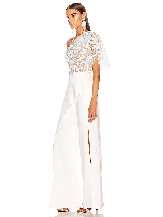 2019 New Women jumpsuit white lace one - shoulder bodycon Rompers Celebrity evening party Bandage jumpsuits
2019 New Women jumpsuit white lace one - shoulder bodycon Rompers Celebrity evening party Bandage jumpsuits
