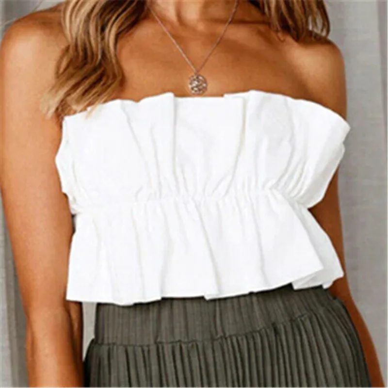 Trendy women clothes Casual Off Shoulder pullover solid Vest Strapless Polyester sleeveless Tank Tops one pieces
Trendy women clothes Casual Off Shoulder pullover solid Vest Strapless Polyester sleeveless Tank Tops one pieces