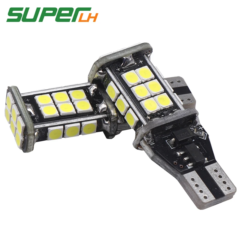 

2PCS T15 W16W 921 912 Super Bright 1200Lm 3030 SMD LED CANBUS NO OBC ERROR Car Backup Reserve Lights Bulb Tail Lamp Xenon White