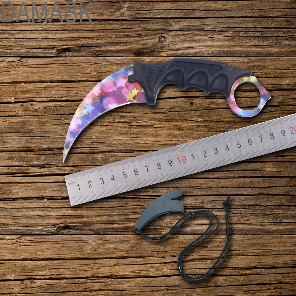 DAMASK Fixed Blade Knife Outdoor Survival Karambit CS GO Cosplay Knife Tactical Knife Perfect Camping Tools
DAMASK Fixed Blade Knife Outdoor Survival Karambit CS GO Cosplay Knife Tactical Knife Perfect Camping Tools