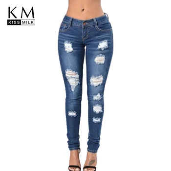 kissmilk 2020 Autumn Solid Blue Women Jeans Hole Bleached Low Waist Zipper Fly Female Clothing Skinny Casual Lady Pencil Pants
kissmilk 2020 Autumn Solid Blue Women Jeans Hole Bleached Low Waist Zipper Fly Female Clothing Skinny Casual Lady Pencil Pants