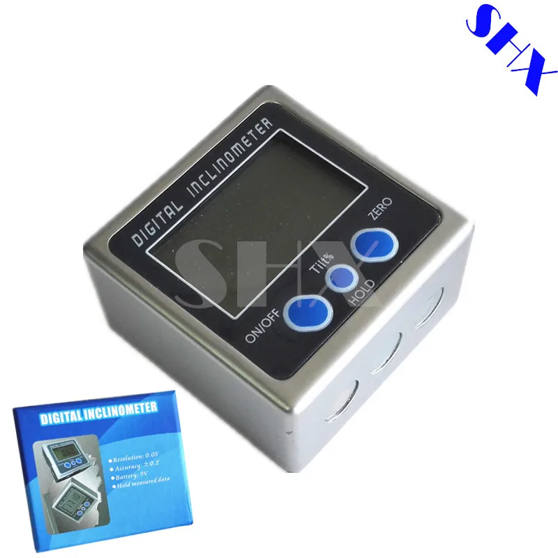 Digital Protractor Inclinometer Level Metal Box Level Measuring Tool Electronic Angle Meter Angle Finder Angle Gauge retail box
Digital Protractor Inclinometer Level Metal Box Level Measuring Tool Electronic Angle Meter Angle Finder Angle Gauge retail box
