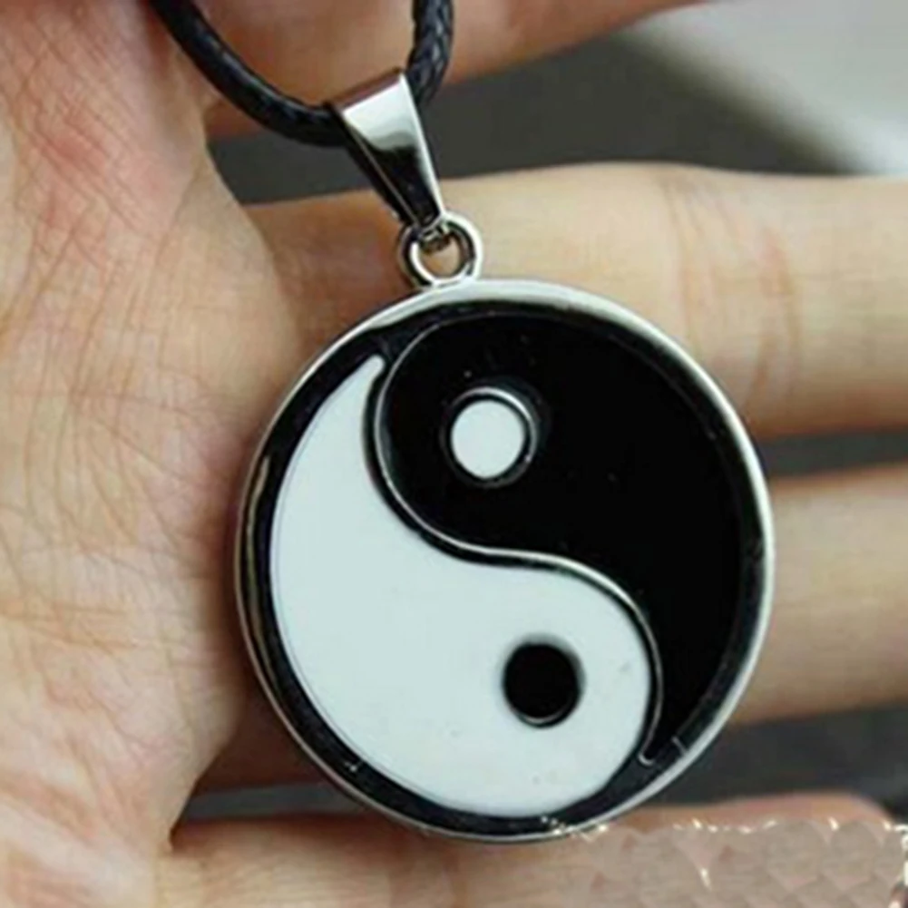 Stainless Black White Necklace Jewelry Vintage Steel Men PU Leather Necklaces Yin Ying Yang Pendant Necklace
Stainless Black White Necklace Jewelry Vintage Steel Men PU Leather Necklaces Yin Ying Yang Pendant Necklace