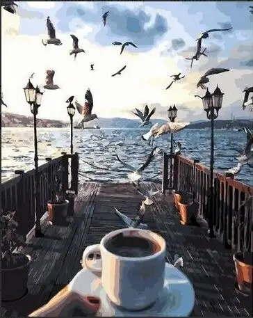 coffee and birds seaside painting by numbers on canvas hand painted digital wall picture 40x50 Framed for home decor
coffee and birds seaside painting by numbers on canvas hand painted digital wall picture 40x50 Framed for home decor