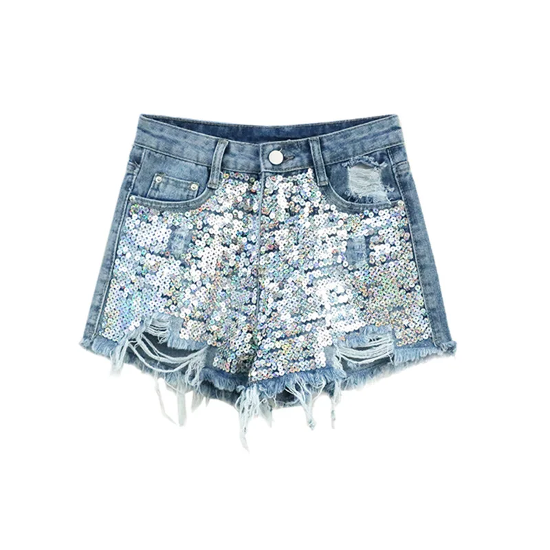 2019 Women Sexy Summer Shorts Sequins Beading Boho Ripped Hem Denim Shorts Vintage Women Mini Shorts Pantalones Feminino
2019 Women Sexy Summer Shorts Sequins Beading Boho Ripped Hem Denim Shorts Vintage Women Mini Shorts Pantalones Feminino