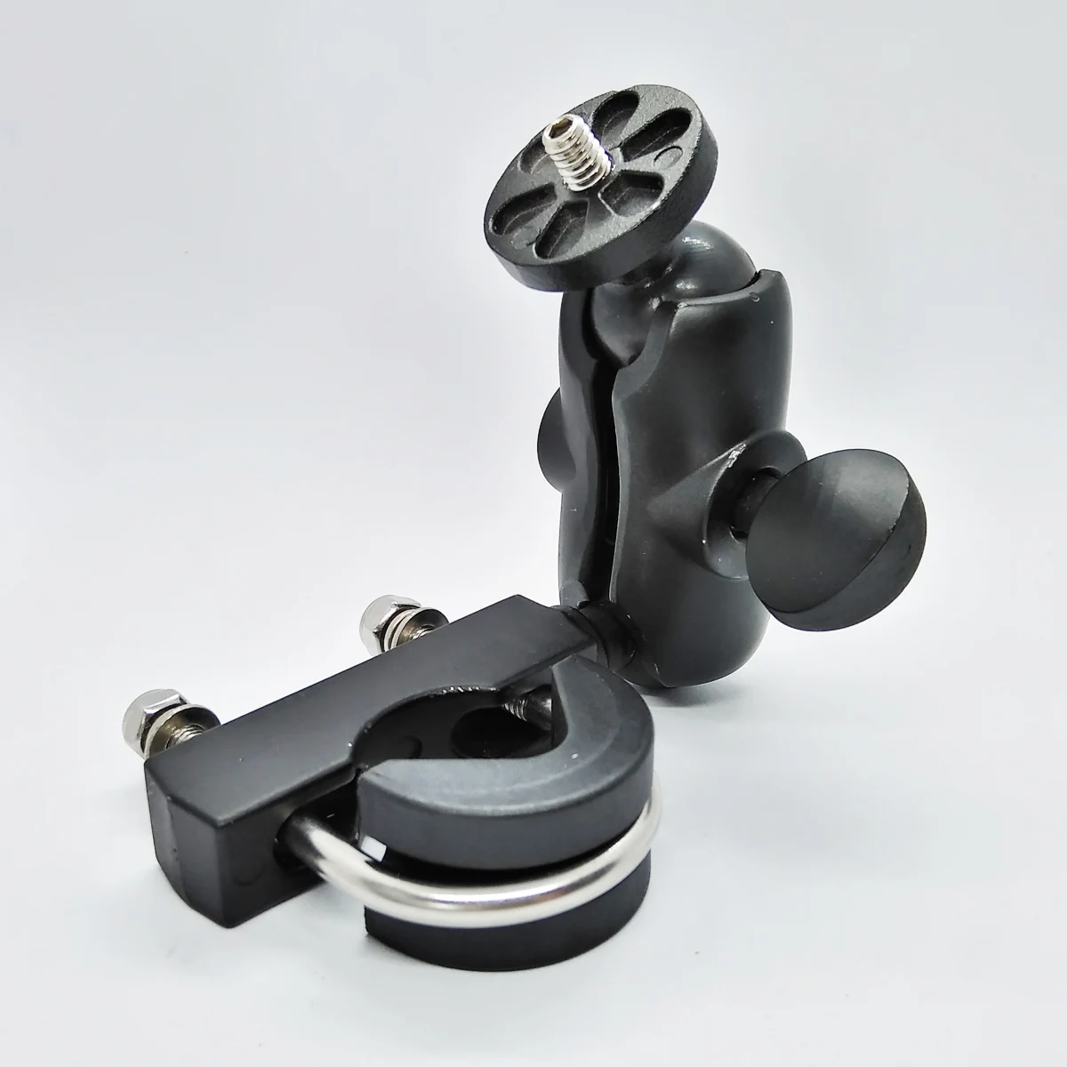 Motorcycle Bar Mount Double Socket Arm with 1'' Rubber Ball Mount 1/4''-20 Thread Adapter for GoPro(Adapter for Gopro Included)
Motorcycle Bar Mount Double Socket Arm with 1'' Rubber Ball Mount 1/4''-20 Thread Adapter for GoPro(Adapter for Gopro Included)