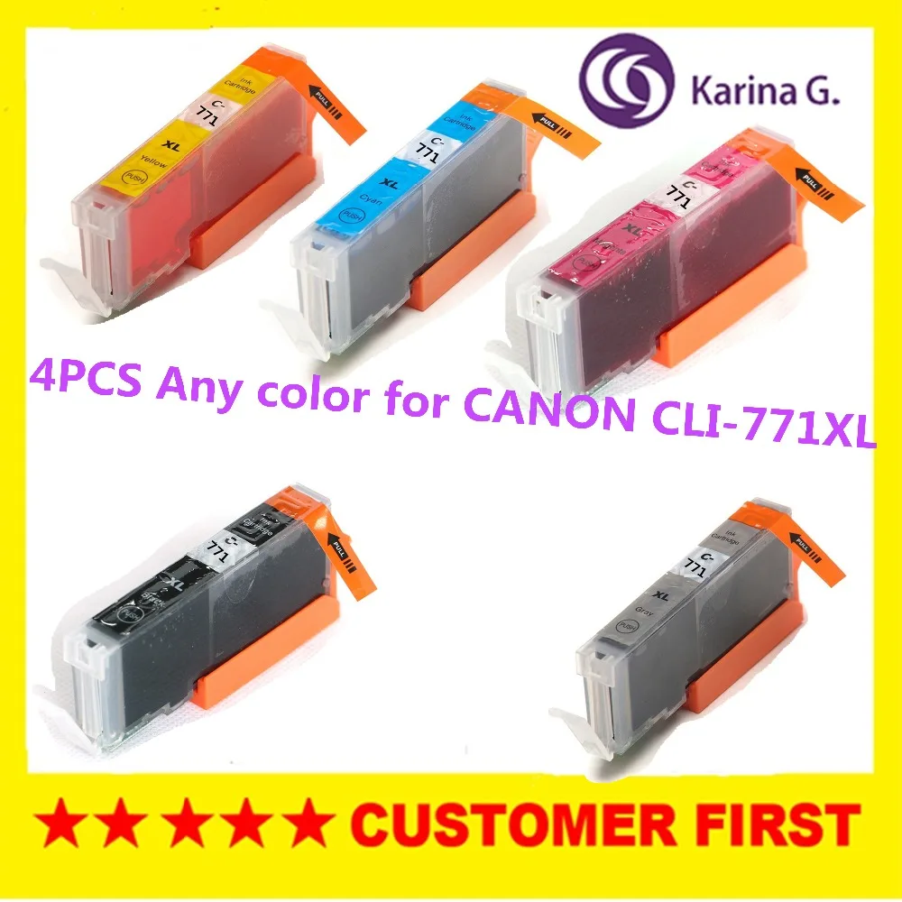4 шт. любого цвета для CANON CLI771 фотосовместимый чернильный картридж с полными чернилами для canon PIXMA MG5770/MG6870/MG7770
4 шт. любого цвета для CANON CLI771 фотосовместимый чернильный картридж с полными чернилами для canon PIXMA MG5770/MG6870/MG7770