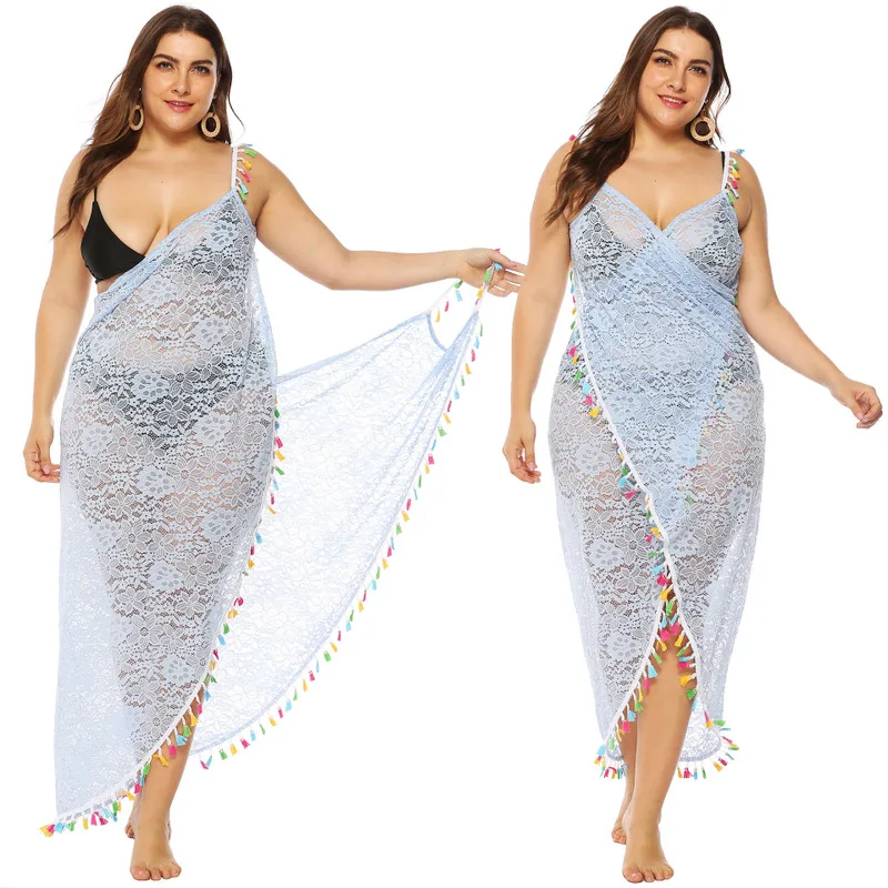 Women's Beach Outings 2019 Robe Plage Cover-Ups Woman Pareo For Women Sexy Perspective Lace Colorful Suspenders Pure Skirt
Women's Beach Outings 2019 Robe Plage Cover-Ups Woman Pareo For Women Sexy Perspective Lace Colorful Suspenders Pure Skirt