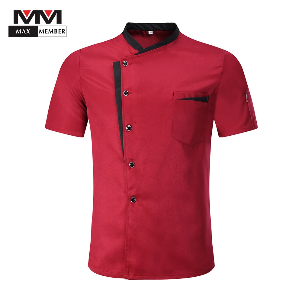 Unisex Stitching Color Short Sleeve Breathable Summer Chef Work Uniforms Restaurant Cafe Waiter Patchwork Tops Jackets Aprons
Unisex Stitching Color Short Sleeve Breathable Summer Chef Work Uniforms Restaurant Cafe Waiter Patchwork Tops Jackets Aprons