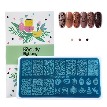BeautyBigBang Stamping Plate Stainless Steel Nail Art Tools for DIY Nails Images Cake Juice Note Stamping Plates Print XL-010
BeautyBigBang Stamping Plate Stainless Steel Nail Art Tools for DIY Nails Images Cake Juice Note Stamping Plates Print XL-010