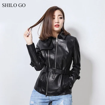 SHILO GO Leather Jacket Womens Spring Fashion sheepskin genuine leather coat lapel collar ruffles shoulder belt straight jacket
SHILO GO Leather Jacket Womens Spring Fashion sheepskin genuine leather coat lapel collar ruffles shoulder belt straight jacket