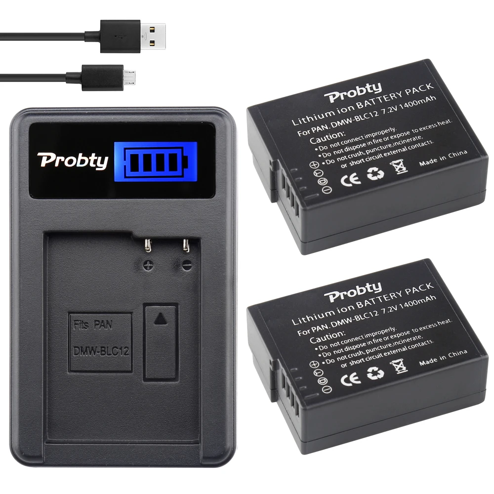 Аккумуляторная батарея PROBTY DMW-BLC12 DMW BLC12 + зарядное устройство USB с ЖК-дисплеем для Panasonic DMC GH2 G5 G6 V-LUX4 FZ1000 FZ200, 2 шт.
Аккумуляторная батарея PROBTY DMW-BLC12 DMW BLC12 + зарядное устройство USB с ЖК-дисплеем для Panasonic DMC GH2 G5 G6 V-LUX4 FZ1000 FZ200, 2 шт.