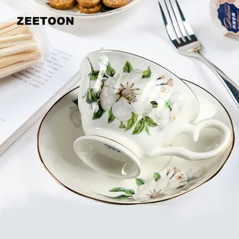 220 / 210ml Pastoral Style Coffee Cup Set with Spoon Bone China Coffee Set Ceramic Teacup Saucer Hand Painted Afternoon Tea cup
220 / 210ml Pastoral Style Coffee Cup Set with Spoon Bone China Coffee Set Ceramic Teacup Saucer Hand Painted Afternoon Tea cup