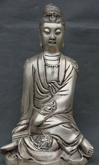199@g++China Silver fast GuanYin Kwan-Yin 8 Auspicious Symbol Buddha Robe Seat Statue
199@g++China Silver fast GuanYin Kwan-Yin 8 Auspicious Symbol Buddha Robe Seat Statue