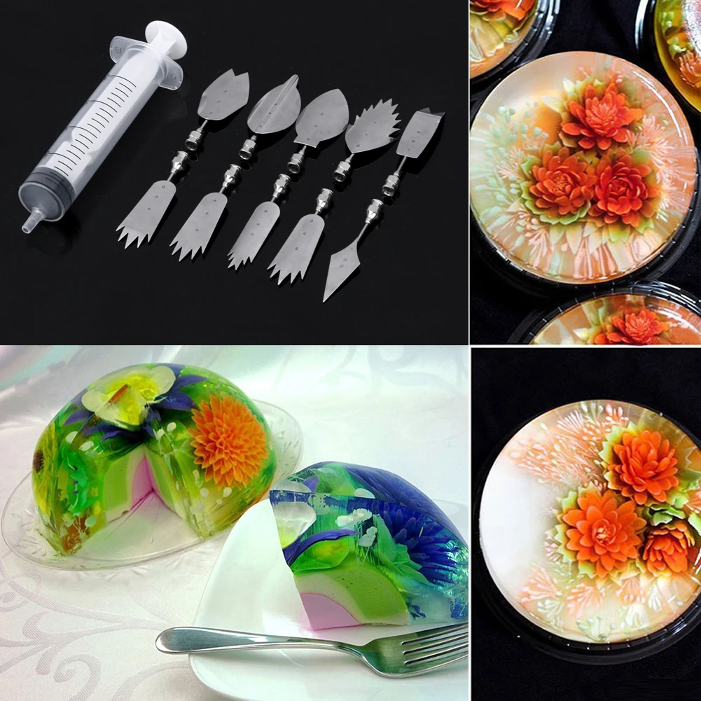 Facemile 10Pcs 3D Jelly Art Tools Jelly Cake Jello Aart Gelatin Tools Pudding Nozzle Syringe Set Russian Nozzles
Facemile 10Pcs 3D Jelly Art Tools Jelly Cake Jello Aart Gelatin Tools Pudding Nozzle Syringe Set Russian Nozzles