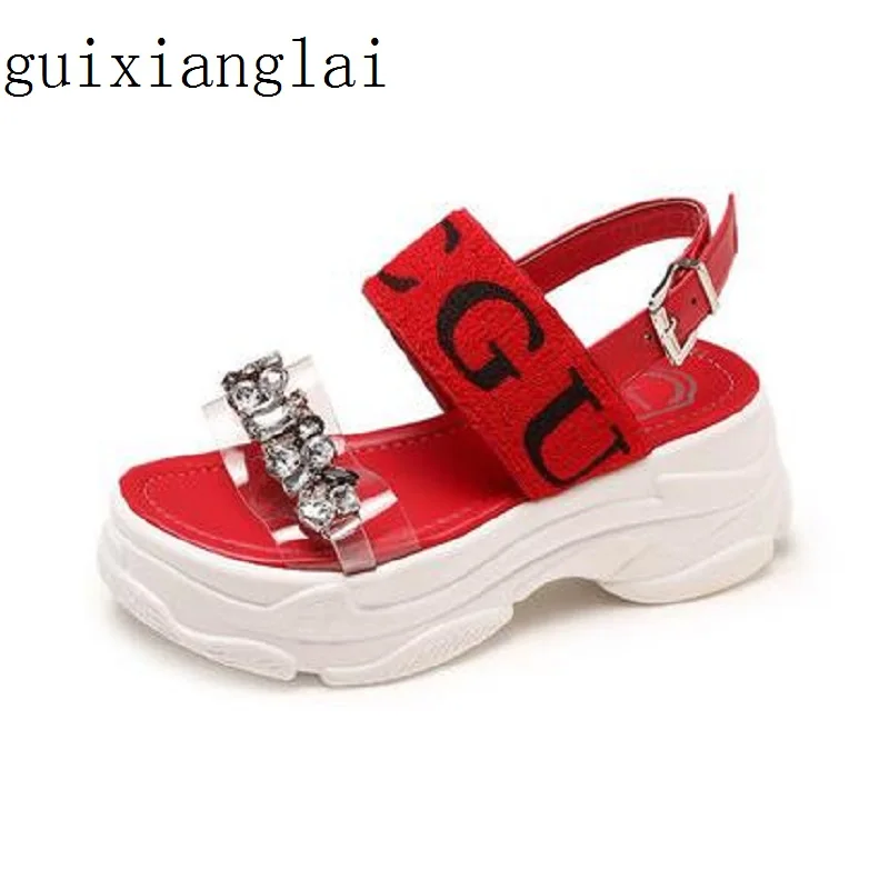Roman sandals female summer 2019 new transparent rhinestones muffin platform shoes
Roman sandals female summer 2019 new transparent rhinestones muffin platform shoes