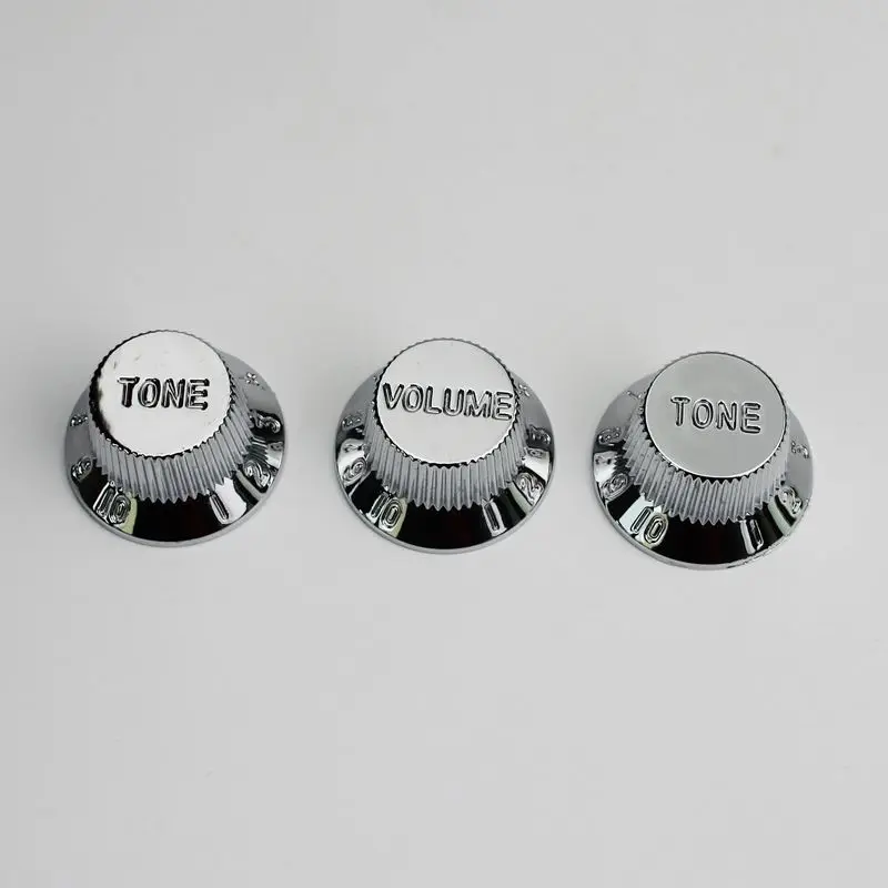 1 Set Chrome Silver Electric Guitar Bass Tone And Volume Electronic Control Knobs Cap 6mm inner diameter
1 Set Chrome Silver Electric Guitar Bass Tone And Volume Electronic Control Knobs Cap 6mm inner diameter