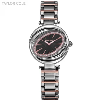 Taylor Cole Brand Round Silver Crystal Petal Oval Black Dial Slim Japan Quartz Steel Strap Bracelet Dames Horloge Watches /TC099
Taylor Cole Brand Round Silver Crystal Petal Oval Black Dial Slim Japan Quartz Steel Strap Bracelet Dames Horloge Watches /TC099