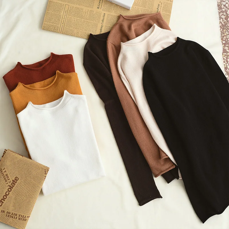 New Arrival Spring Women Rolled O-neck Sweater Pullover Wool Cashmere Base Stlye High Neck Sweaters Jumper Solid Casual
New Arrival Spring Women Rolled O-neck Sweater Pullover Wool Cashmere Base Stlye High Neck Sweaters Jumper Solid Casual