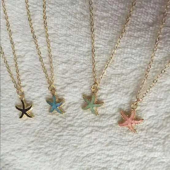na296 Stylish simplicity Bohemian Fairy tale Alloy Starfish star Pendant Necklace Sweater Chain Female charm jewelry 1pcs
na296 Stylish simplicity Bohemian Fairy tale Alloy Starfish star Pendant Necklace Sweater Chain Female charm jewelry 1pcs