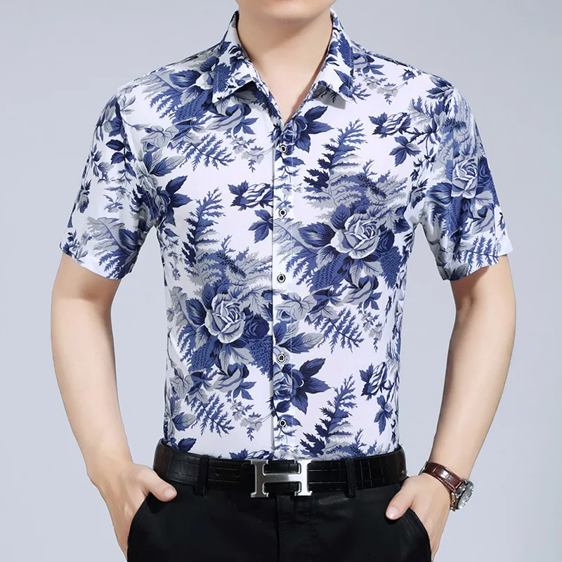 Chinese style blue and white porcelain pattern print men shirt Summer 2019 New quality soft comfortable short sleeve shirt M-3XL
Chinese style blue and white porcelain pattern print men shirt Summer 2019 New quality soft comfortable short sleeve shirt M-3XL