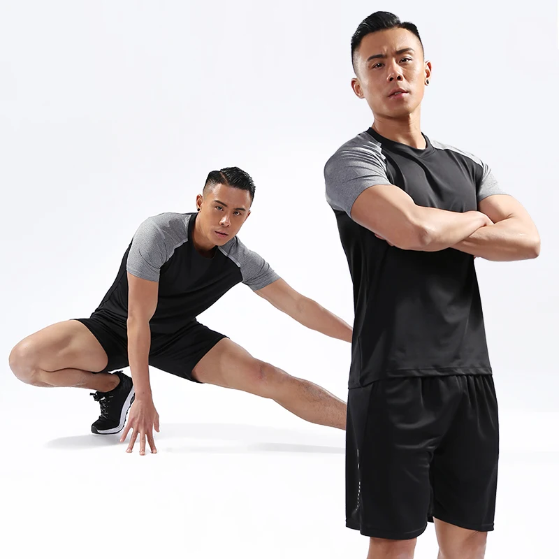 2018 Running Sets Men Sportswear Short Sleeve + Shorts Fitness Basketball Tennis Soccer Gym Sports Tracksuit Jersey Sets
2018 Running Sets Men Sportswear Short Sleeve + Shorts Fitness Basketball Tennis Soccer Gym Sports Tracksuit Jersey Sets