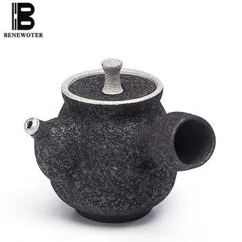 220ml Vintage Handmade Japanese Ceramic Pottery Metal Silver Teapot Chinese Kung Fu Tea Set Side Handgrip Tea Pot Drinkware
220ml Vintage Handmade Japanese Ceramic Pottery Metal Silver Teapot Chinese Kung Fu Tea Set Side Handgrip Tea Pot Drinkware