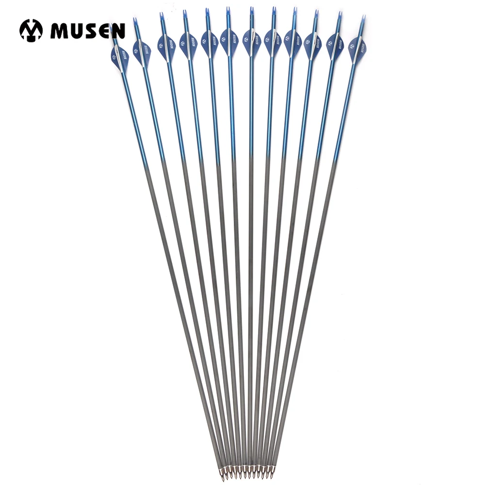 6/12/24pcs 31.5 Inches Spine 340 Carbon Arrows with Replaceable Arrowhead for Compound and Recurve Bows Archery Shooting Hunting
6/12/24pcs 31.5 Inches Spine 340 Carbon Arrows with Replaceable Arrowhead for Compound and Recurve Bows Archery Shooting Hunting