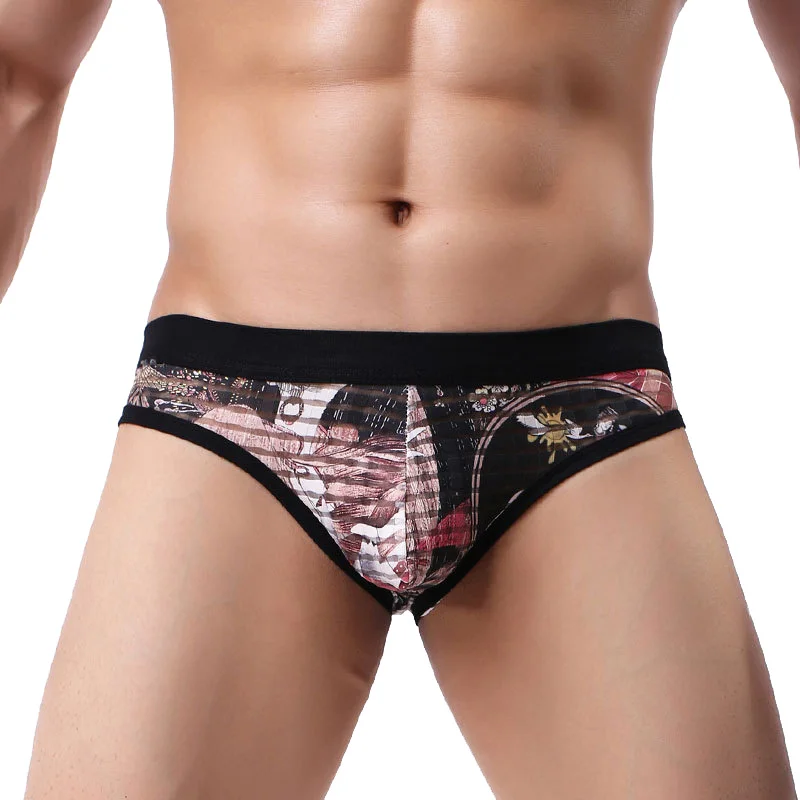 2019 Sexy Underwear Men Printed Ice Silk Briefs Men Panties Cueca Calzoncillos Hombre Low-rise Slip Guy Underpants Drop Shipping
2019 Sexy Underwear Men Printed Ice Silk Briefs Men Panties Cueca Calzoncillos Hombre Low-rise Slip Guy Underpants Drop Shipping