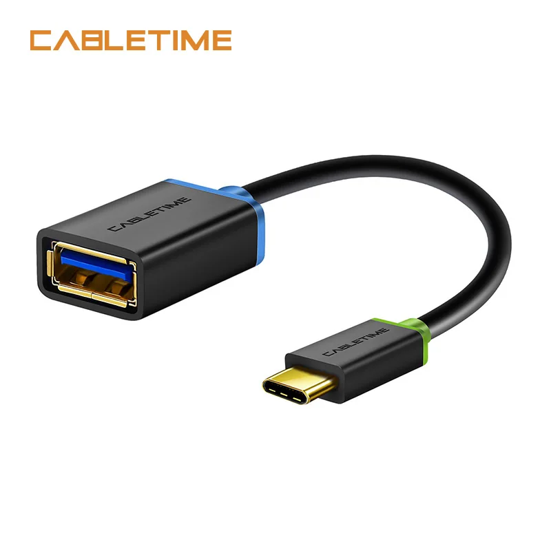 Cabletime USB C OTG Cable Type C 3.1 to USB 3.0 Adapter Fast Charging/Data for Camera Samsung HUAWEI P20 Mac USB C Device N186
Cabletime USB C OTG Cable Type C 3.1 to USB 3.0 Adapter Fast Charging/Data for Camera Samsung HUAWEI P20 Mac USB C Device N186
