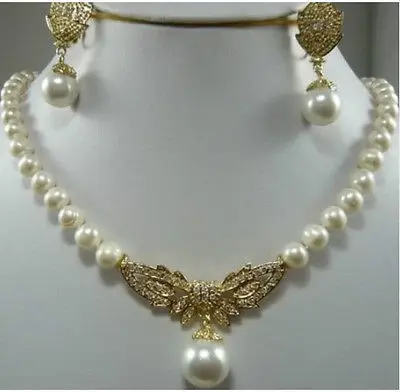 Charmin 8-9mm White Akoya Pearl necklace & earring Set watch Quartz stone CZ crystal
Charmin 8-9mm White Akoya Pearl necklace & earring Set watch Quartz stone CZ crystal