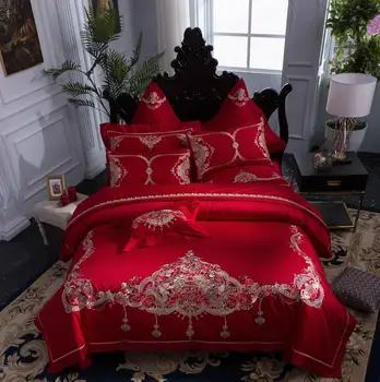 2018 wedding Bed Duvet Cover Set Luxury egyptian cotton Comforter Bedding Sets Embroidery Bedding Set King Size 9 pieces
2018 wedding Bed Duvet Cover Set Luxury egyptian cotton Comforter Bedding Sets Embroidery Bedding Set King Size 9 pieces