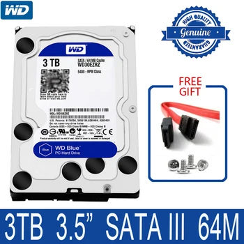 

WD BLUE 3TB Internal Hard Drive Disk 3.5" 5400 RPM 64M Cache SATA III 6Gb/s 3000GB HDD HD Harddisk for Desktop Computer WD30EZRZ