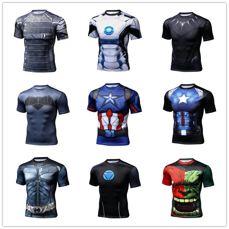 Batman Spiderman Superman Captain America Winter soldier Marvel T shirt Avengers Costume DC Comics Men Fashion Fitness T-shirt
Batman Spiderman Superman Captain America Winter soldier Marvel T shirt Avengers Costume DC Comics Men Fashion Fitness T-shirt