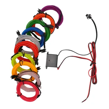 10 Colors Flexible For 1M 2M 3M 5M EL Wire Rope Tube Neon Cold Light Glow Party Car Decoration With Cigarette Lighter 12V DC12V
10 Colors Flexible For 1M 2M 3M 5M EL Wire Rope Tube Neon Cold Light Glow Party Car Decoration With Cigarette Lighter 12V DC12V