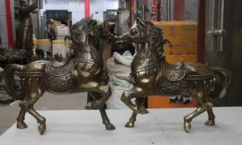 Chinese Feng Shui Copper Bronze Zodiac Tang Horse lucky Fine Horse Statue Pair
Chinese Feng Shui Copper Bronze Zodiac Tang Horse lucky Fine Horse Statue Pair