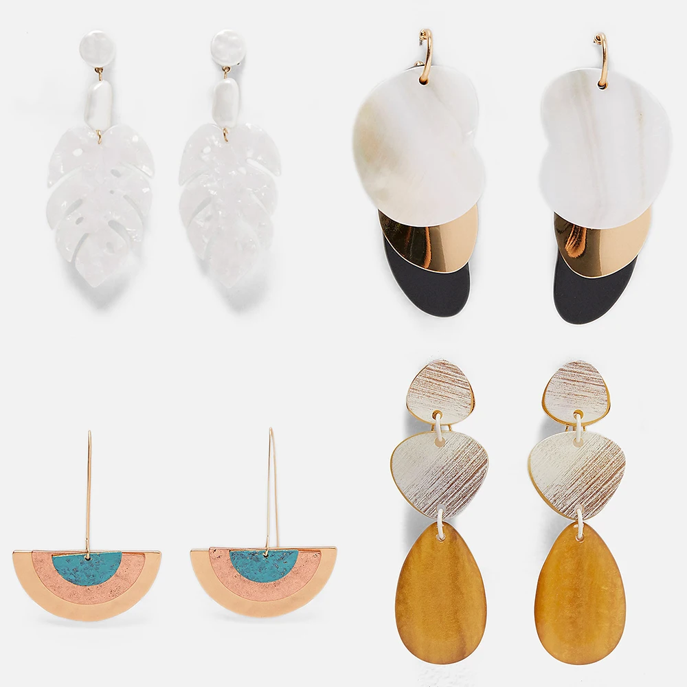 New Bohemian Acrylic Resin Dangle Earring for Women Fashion Za Jewelry Long Leaf Geometric Statement Drop Earring Gifts
New Bohemian Acrylic Resin Dangle Earring for Women Fashion Za Jewelry Long Leaf Geometric Statement Drop Earring Gifts