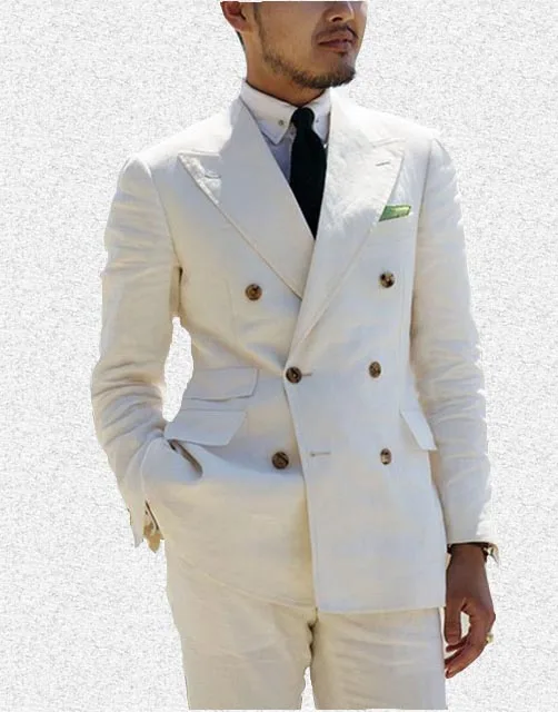 2 Pieces Ivory Double Breasted Solid 2-Piece Slim Fit Mens Suit Notch Lapel One Button Tuxedo Jacket Pants Set ( Blazer+Pant)
2 Pieces Ivory Double Breasted Solid 2-Piece Slim Fit Mens Suit Notch Lapel One Button Tuxedo Jacket Pants Set ( Blazer+Pant)