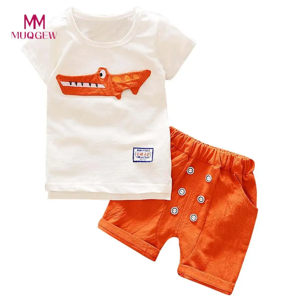 Cute O-neck Boy T-shirt Toddler Kid Baby Boy Outfits Clothes Cartoon Print T-shirt Tops+Shorts Pants Set Baby Boys Clothing Set
Cute O-neck Boy T-shirt Toddler Kid Baby Boy Outfits Clothes Cartoon Print T-shirt Tops+Shorts Pants Set Baby Boys Clothing Set