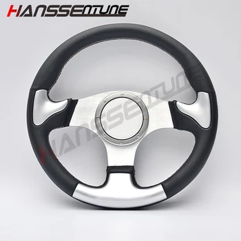 HANSSENTUNE Car Accessories 14 inch Real Leather Sport Racing Steering Wheel Aluminum 350MM Universal Silver
HANSSENTUNE Car Accessories 14 inch Real Leather Sport Racing Steering Wheel Aluminum 350MM Universal Silver
