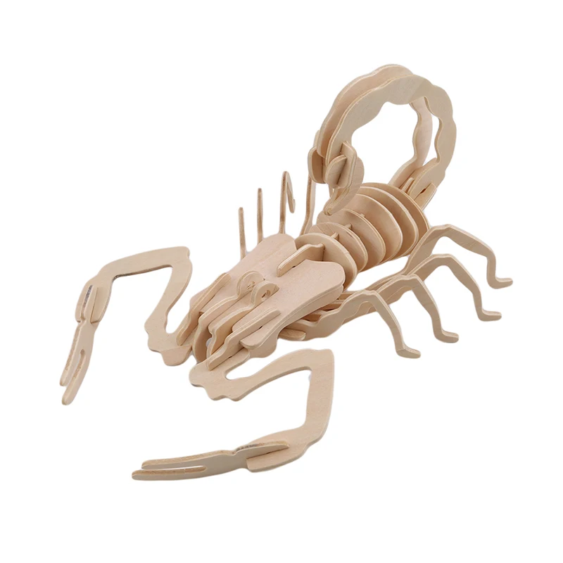 New Wood Assembly DIY toy for 3D wooden model puzzles of Animals Scorpion