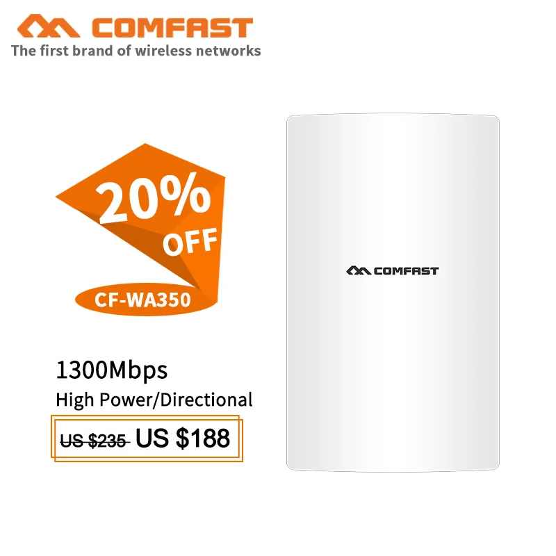 1300Mbps gigabit Ethernet port poe outdoor AP router 5G 802.11ac dual band ap for long distance directional wifi coverage router
1300Mbps gigabit Ethernet port poe outdoor AP router 5G 802.11ac dual band ap for long distance directional wifi coverage router