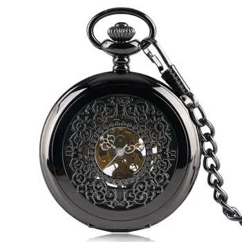 Black Stylish Vintage Luxury Pocket Watch Gift Retro Mechanical Carving Hand Winding Grilles Pendant Fob Watch
Black Stylish Vintage Luxury Pocket Watch Gift Retro Mechanical Carving Hand Winding Grilles Pendant Fob Watch