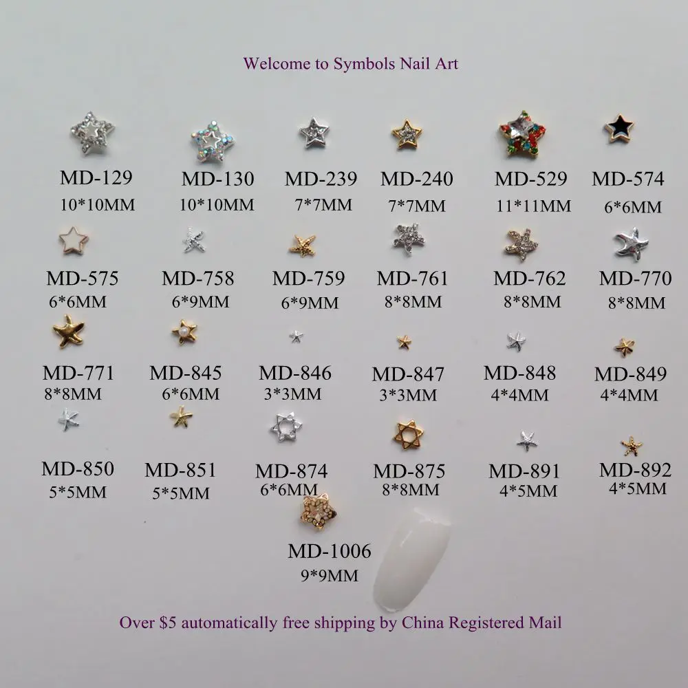 3D 10pcs/bag Different Metal Star Rhinestone Star Starfish Deco Nail Decoration Metal Shinny Deco 2
3D 10pcs/bag Different Metal Star Rhinestone Star Starfish Deco Nail Decoration Metal Shinny Deco 2
