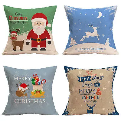 

New Year Decoration Covers For sofa 45X45cm throw pillows Christmas Halloween mermaid pillow cushion covers square pillowcases