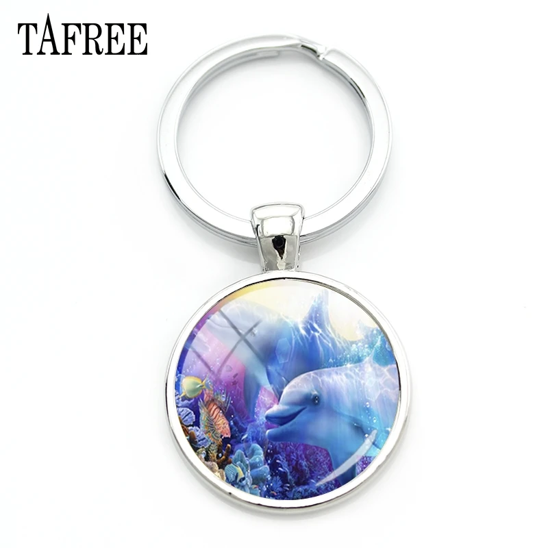 Новинка 2018 брелок TAFREE с дельфином подводный мир пряжка для ключей классический