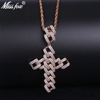 Missfox Vintage Rhombus Big Cross Pendants Necklace Men Full Zircon Golden Trendy Copper Metal Jewelry Hip Hop Top Quality 2019 
Missfox Vintage Rhombus Big Cross Pendants Necklace Men Full Zircon Golden Trendy Copper Metal Jewelry Hip Hop Top Quality 2019